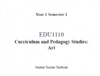 EDC Year 1 Semester 1 Art Student Teacher Textbook (English version)