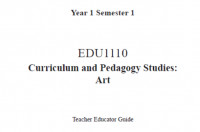 EDC Year 1 Semester 1 Art Teacher Educator Guide (English version)