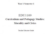 EDC Year 1 Semester 1 Morality & Civics Teacher Educator Guide (English version)