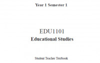 EDC Year 1 Semester 1 Educational Studies Student Teacher Textbook (English version)