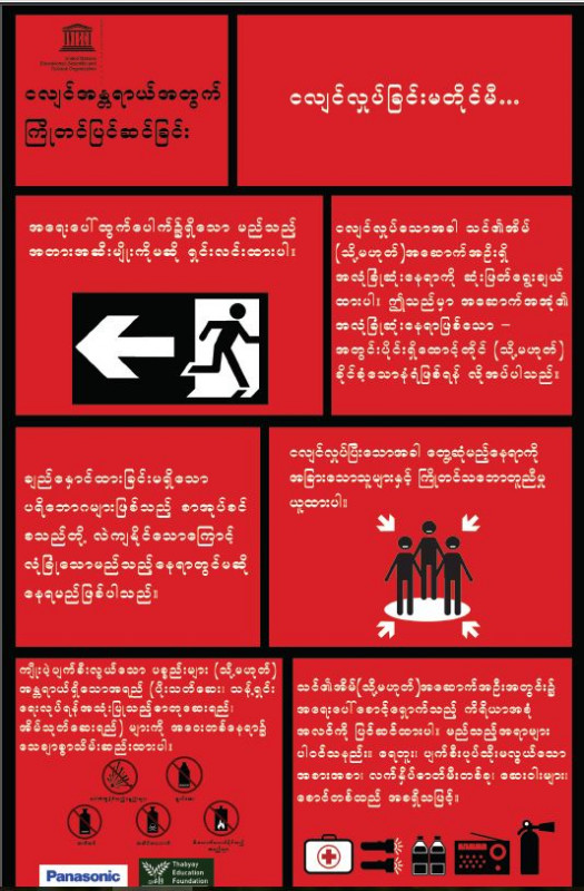 ESD Poster/ပိုစတာ Earthquake 3