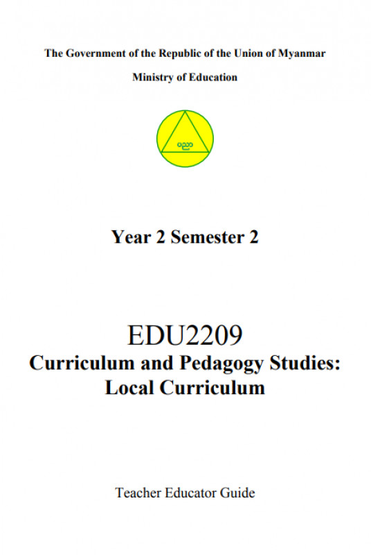 EDC Year 2 Semester 2 Local Curriculum Teacher Educator Guide (English version)