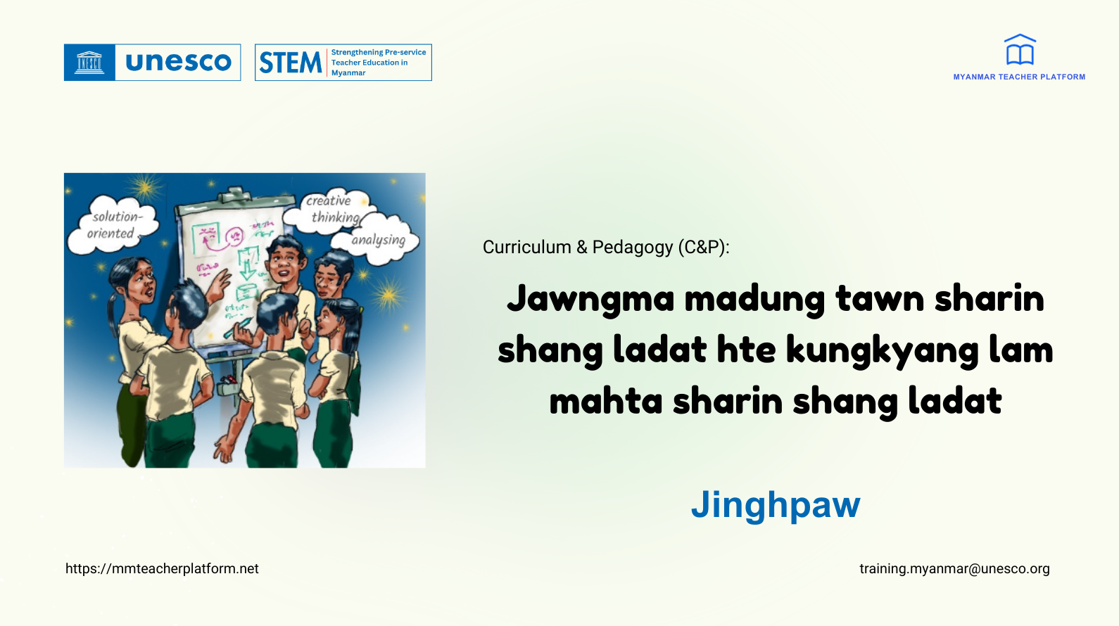 Jawngma Madung Tawn Sharin Shang Ladat Hte Kungkyang Lam Mahta Sharin Shang Ladat (Jinghpaw)